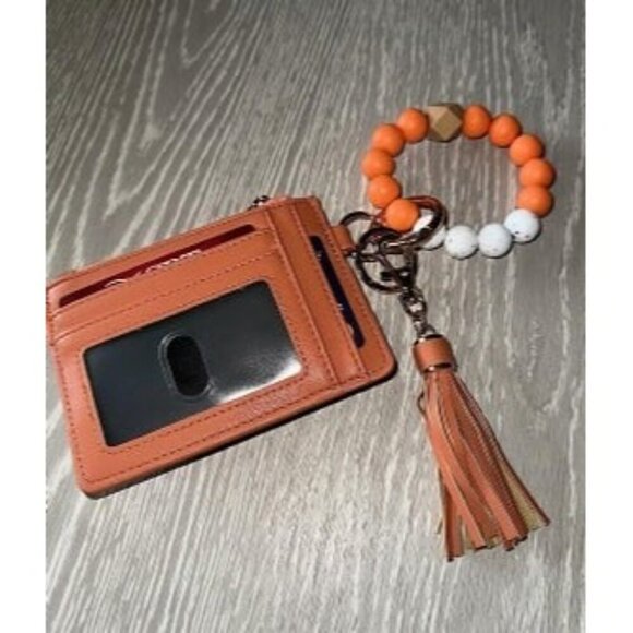 New Wallet Keychain Wristlet for Women,Slim RFID Credit Card Holder Purse Tassel - Picture 2 of 2